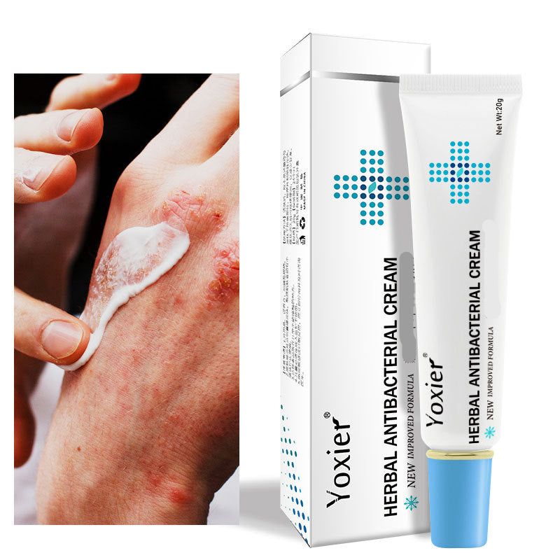 Yoxier Herbal Antibacterial Cream Psoriasis Cream Anti-itch Comfort Eczema Skin Rash Urticaria Desquamation Care