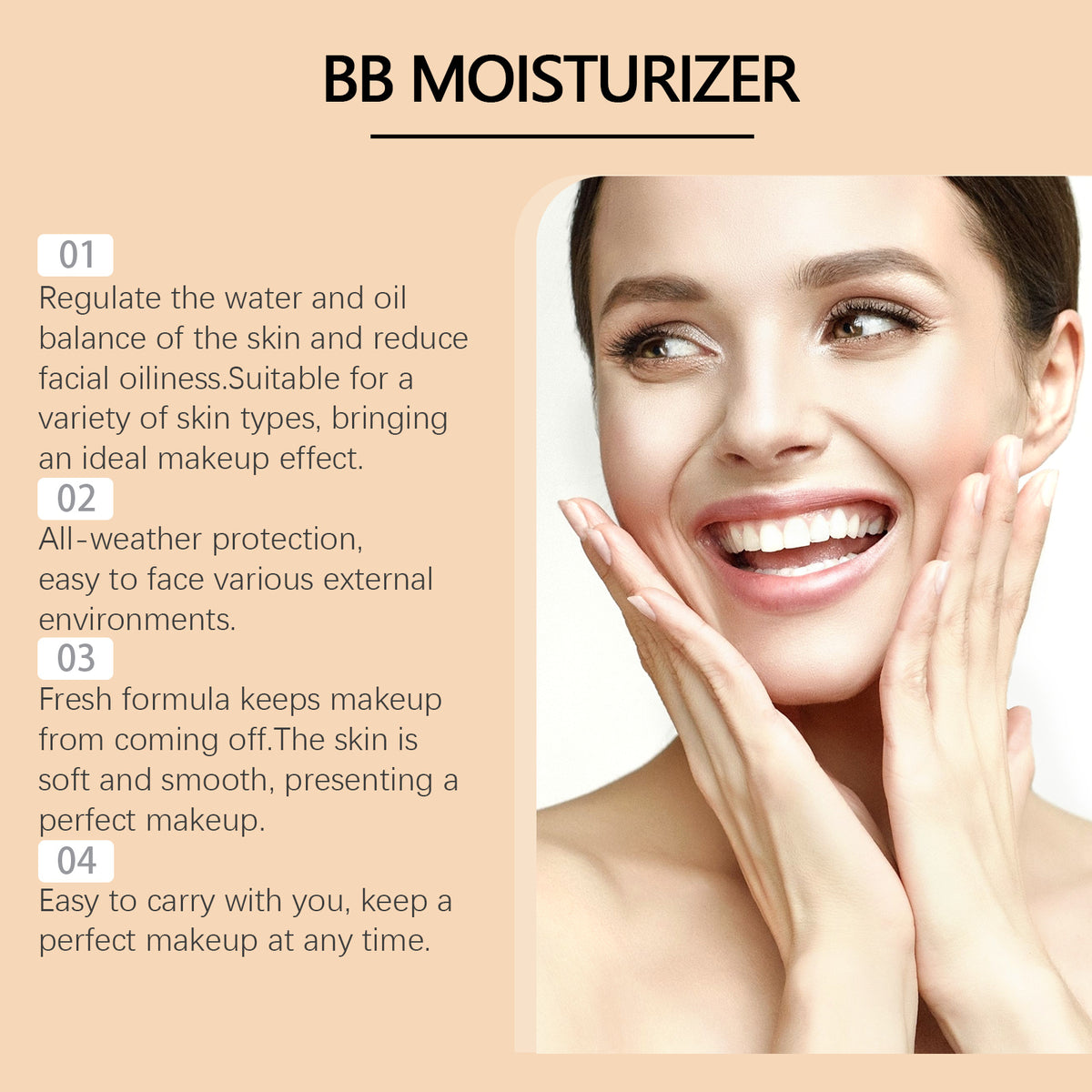 Hoygi Protective BB Cream Concealer Lightweight Liquid Foundation