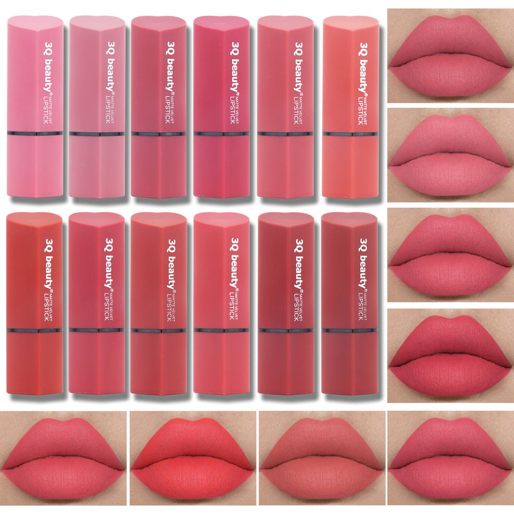 3Q Beauty Fashion Student Party Multicolor Nude Lipstick
