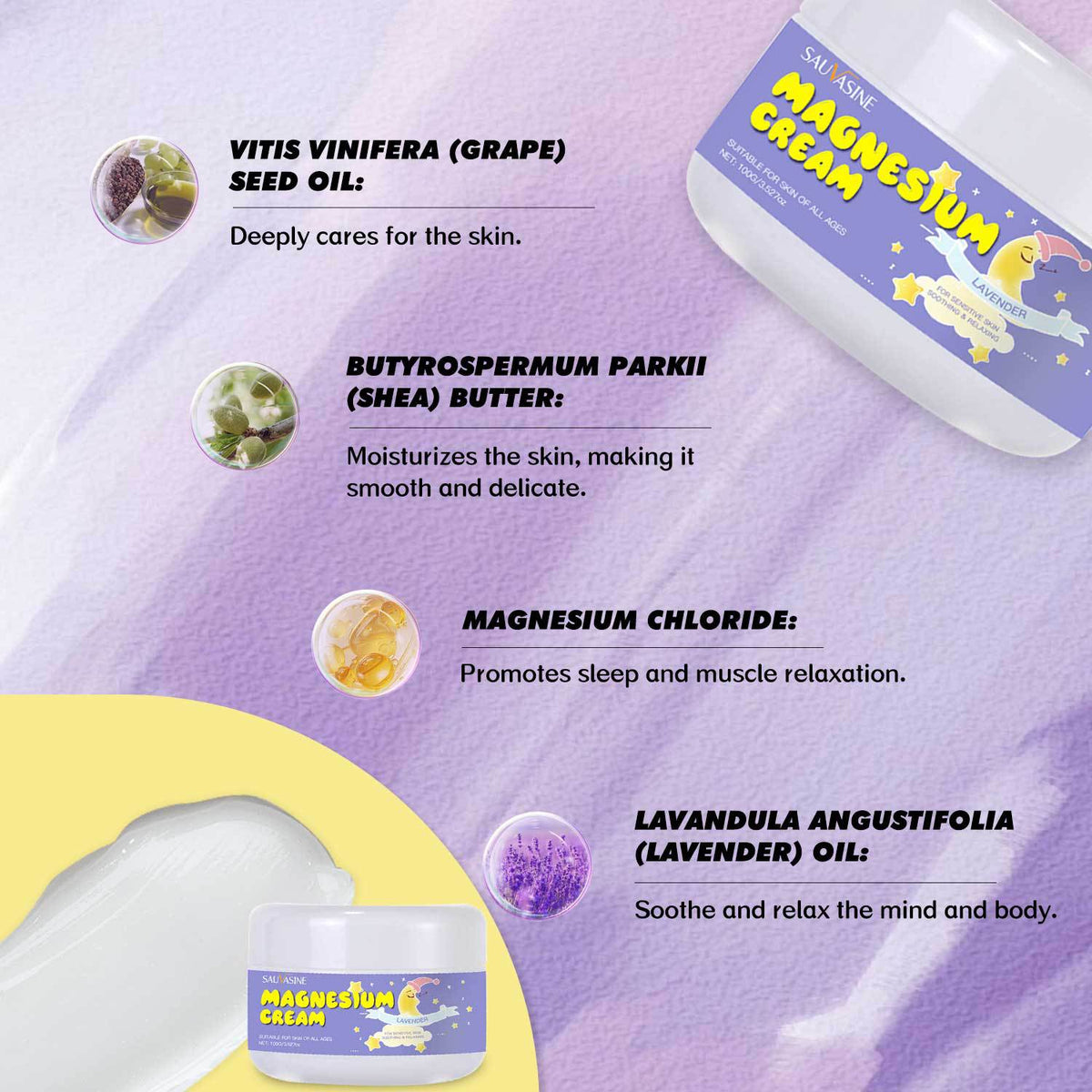 Sauvasine Universal Children's Magnesium Cream Lavender Cream