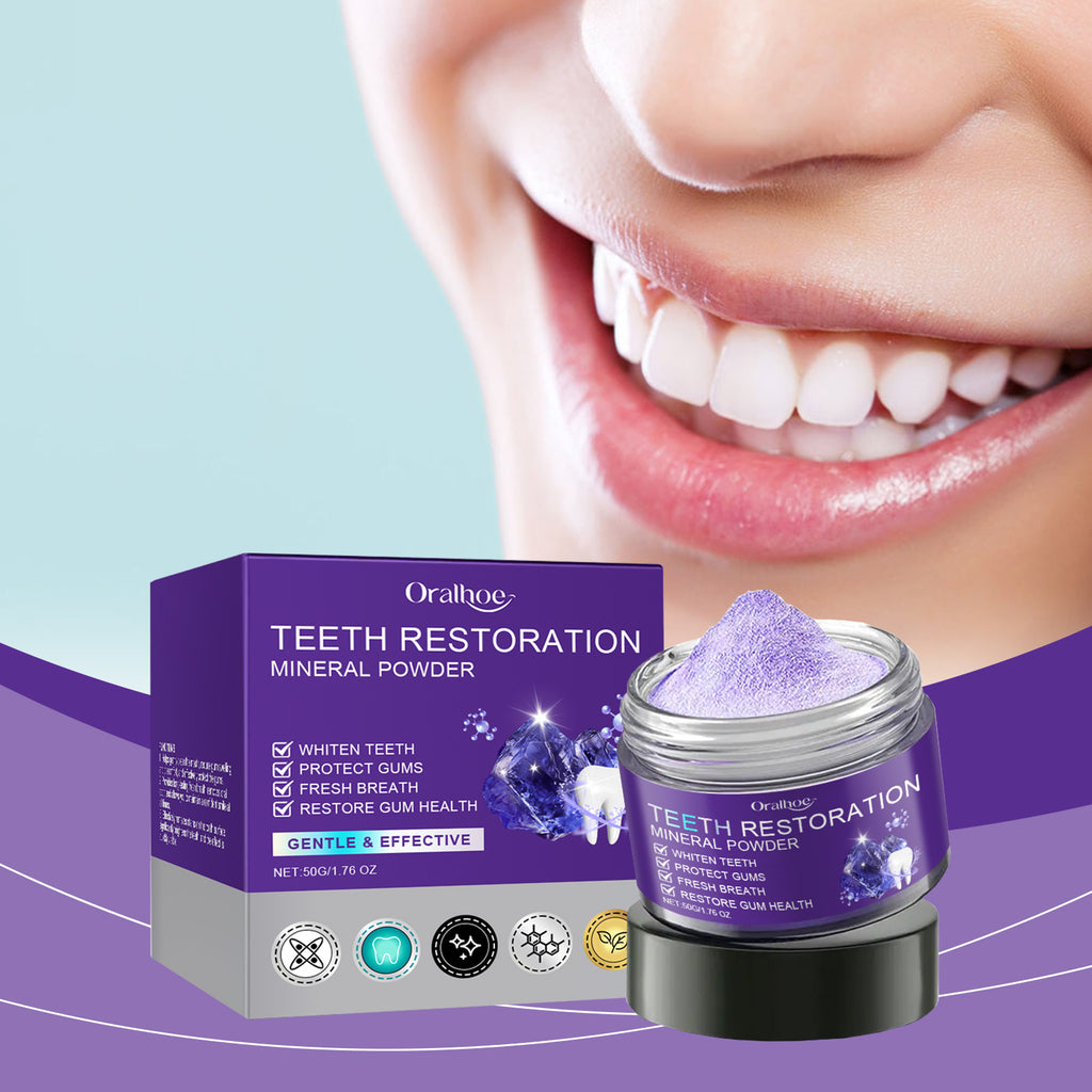 Oralhoe Purple Beauty Toothpowder Mild Cleaning Protection
