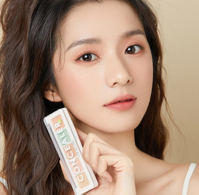 Focallure Color Concealer Pan Cover Cream Face Finch Spots Blemish Marks Blemish Dark Circles Artifact Lasting Primer