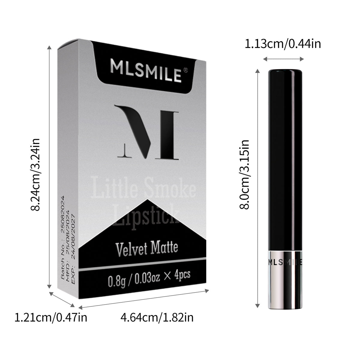 MLSmile Lipstick 4 Makeup No Stain On Cup Easy To Color