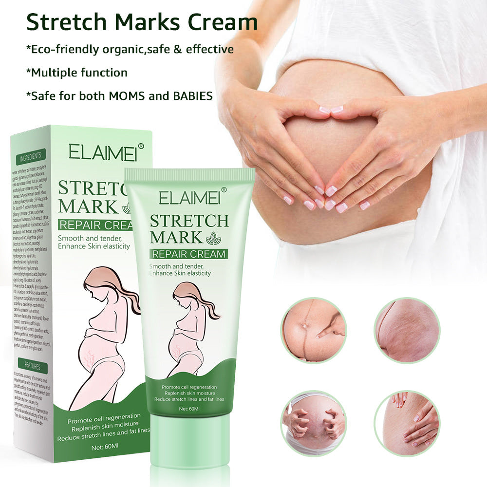 Elaimei Stretch Mark Nourishing Cream Smooth Tender Enhance Skin Elastictiy Blemish Nourishing 60ml Anti-Aging Cream Pregnancy Skin Marks