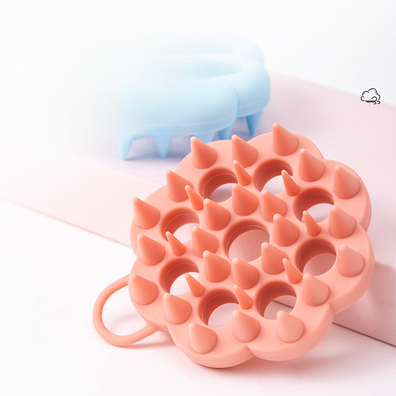 Pet Hair Care Device Silicone Hairdressing Tool Dry And Wet Dual Use Hair Wash Comb Fatigue Comfort Massage Brush