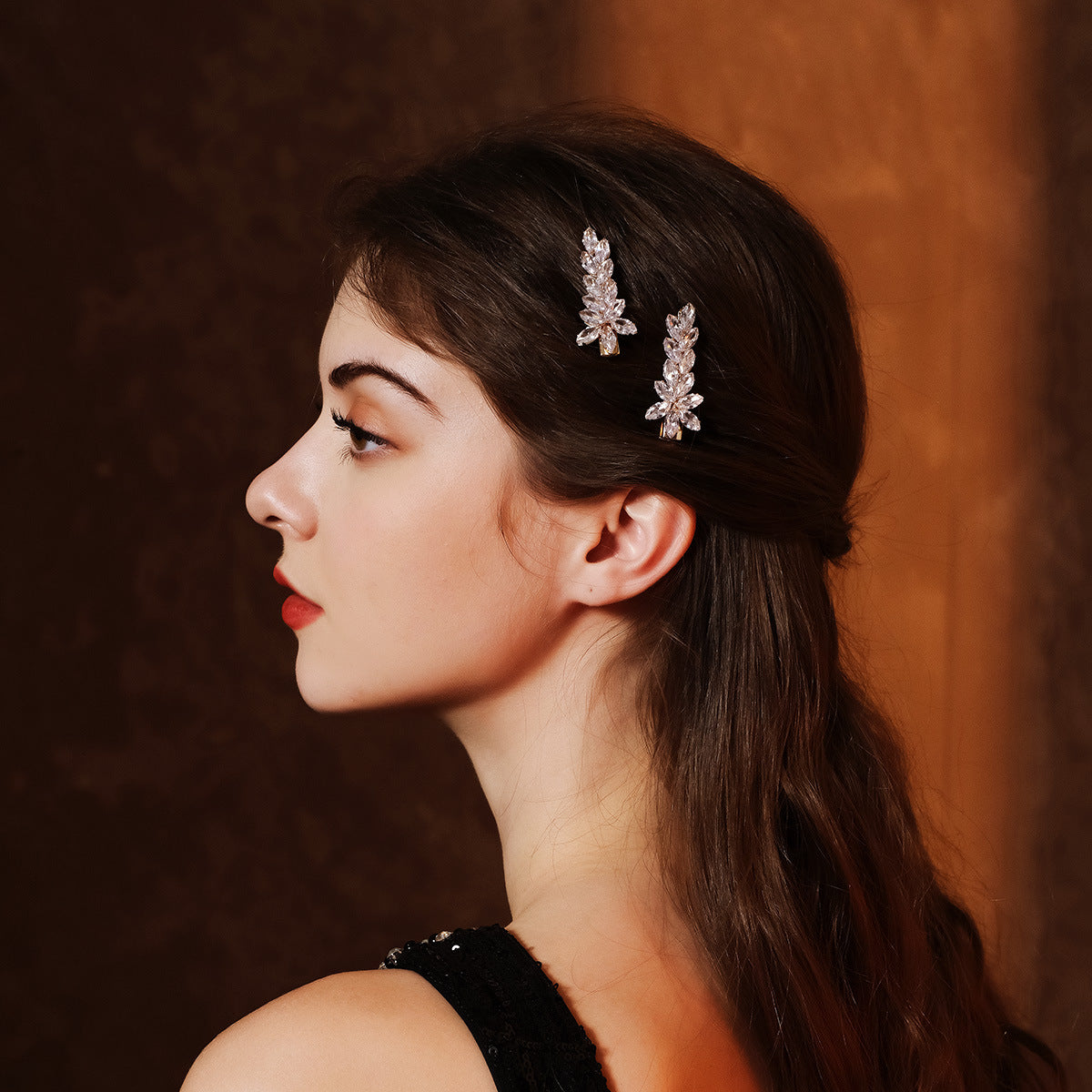 Korean Version All-match Crystal Wheat Barrettes