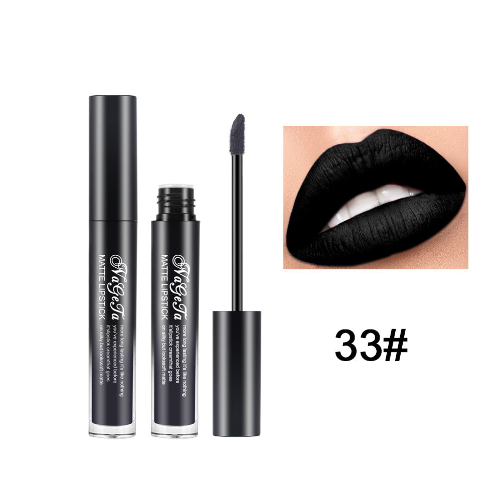 Nageta 24 Colors No Stain On Cup Matte Lip Gloss Long Lasting Velvet Matte Liquid Lipstick