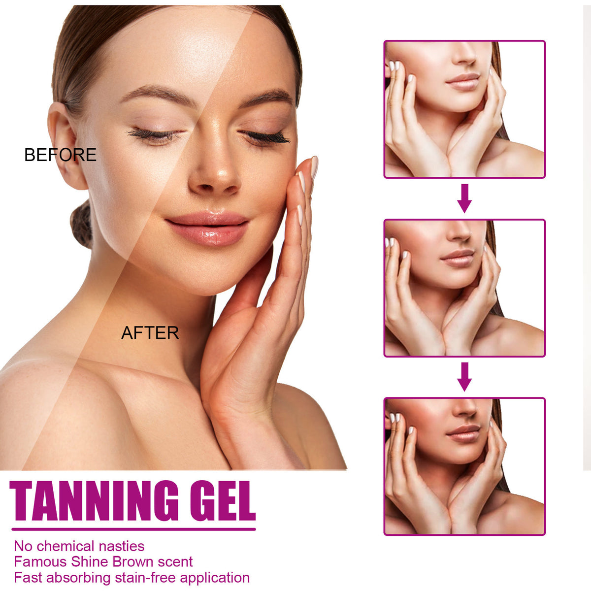 Jaysuing Tanning Gel Body Self-tanning Tanning Cream Bronze