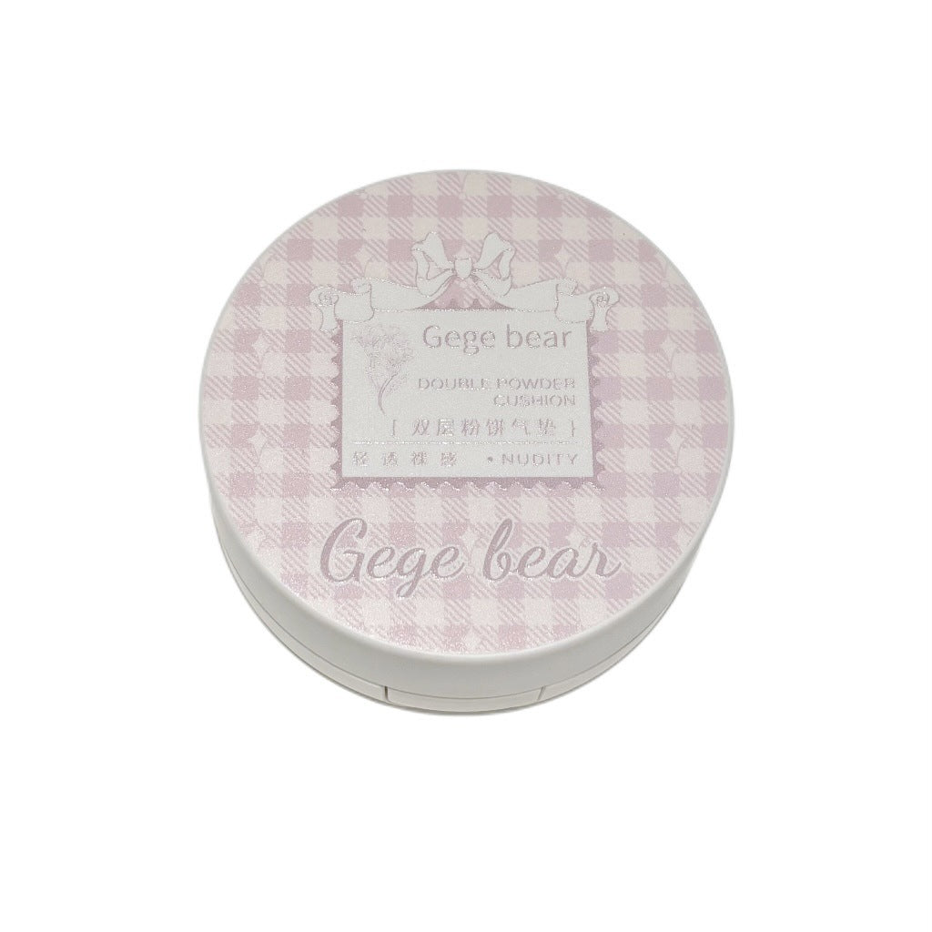 Gege Bear Two-in-one Powder Cushion Foundation Moisturizing And Clear Natural Non-stuck Powder Makeup Brightening Finishing Concealer