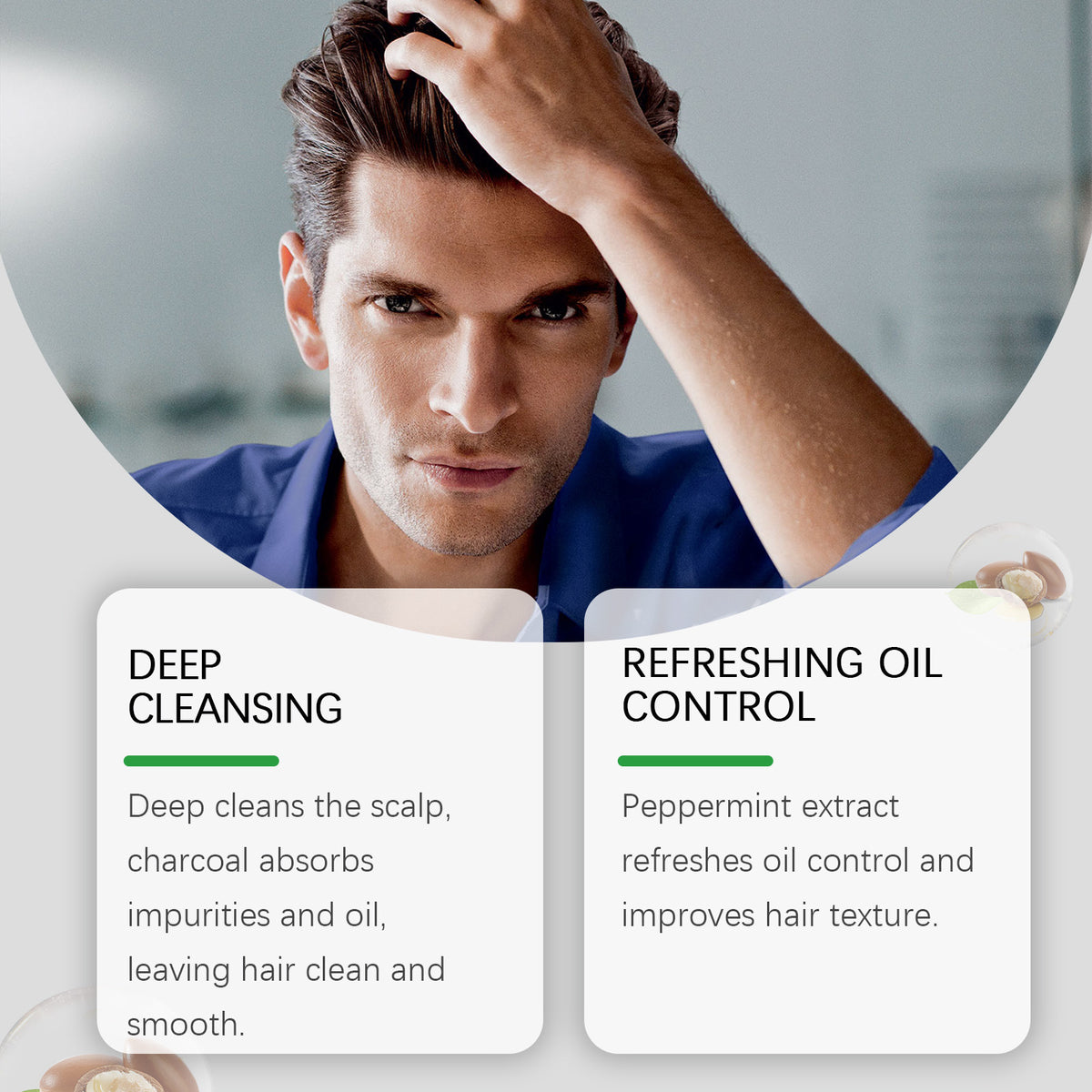 East Moon Men's Shampoo Series Daily Cleaning Deep Clean Silky Shiny Cool Shampoo