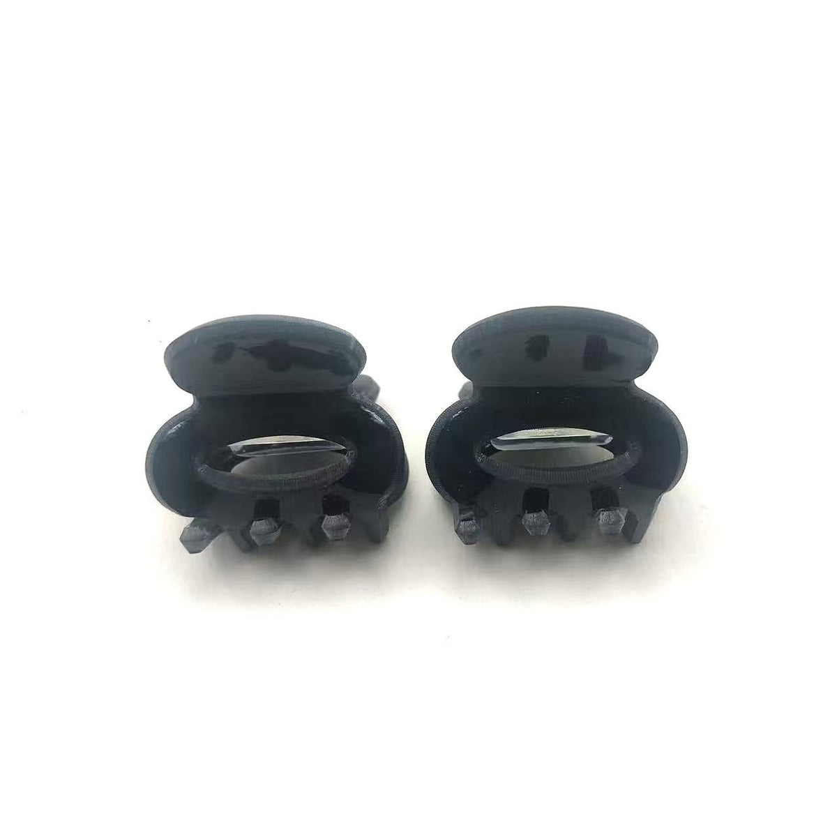 Fashionable Mini Solid-Color Hair Clip With An Elliptical Hollow Design