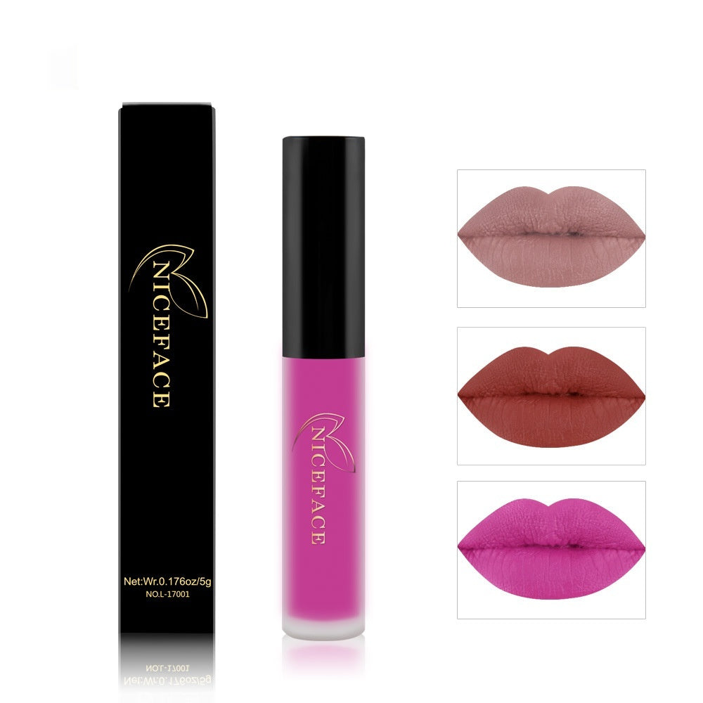 NiceFace Matte Finish Non-fading Longlasting Lip Gloss Non-nourishing Lipstick