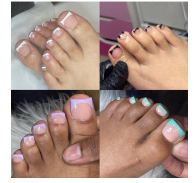 Summer French Nail Simple Wearable