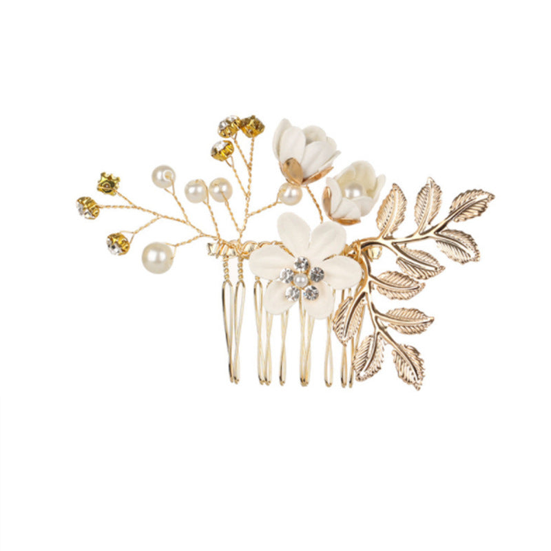 Blue White Purple Color Flower Hair Comb