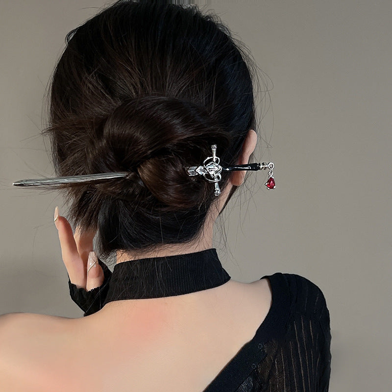 Simple Hair Stick Retro Girl Plate Accessories