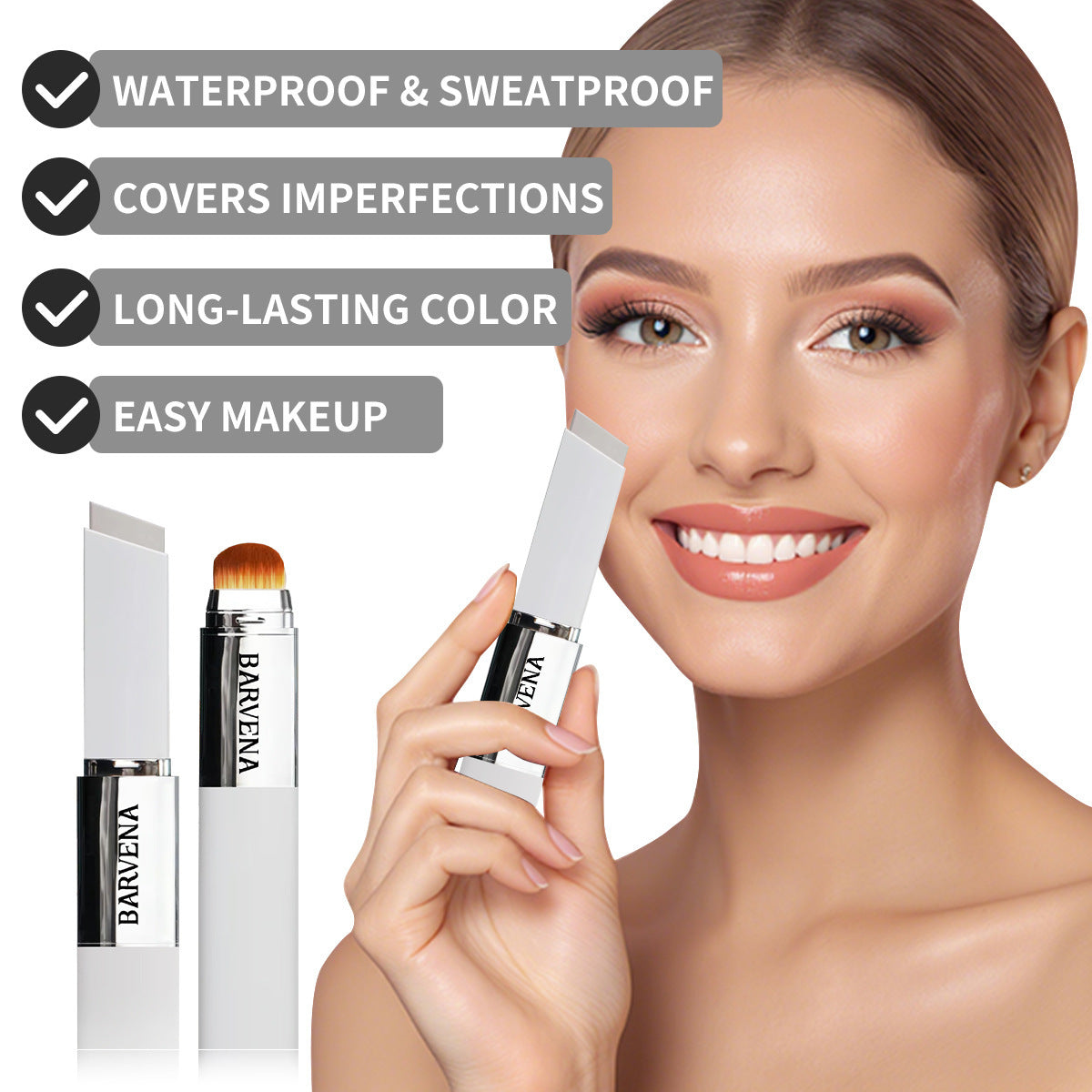 Barvena Lightweight Hydrating And Smoothing 2-in-1 Color-changing Foundation Stick
