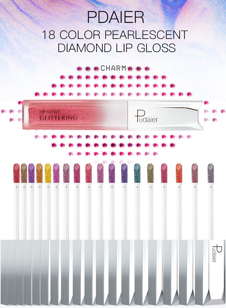 Pudaier Pearly Moisturizing Lip Glaze Future Series INS Cross-borde