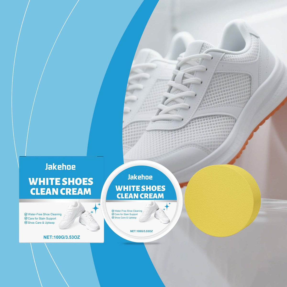 Jakehoe White Shoe Cleaning Cream