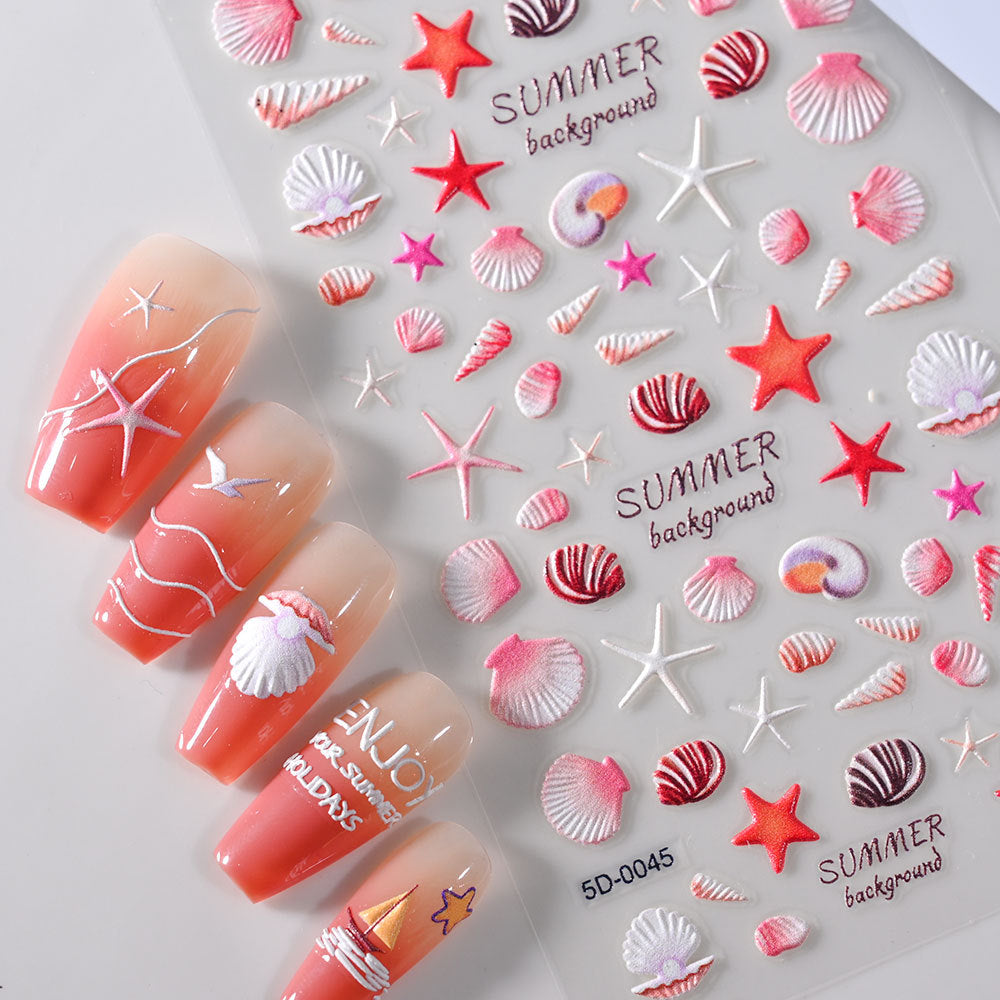 3D Ocean Wind 5D Comfort Nail Sticker