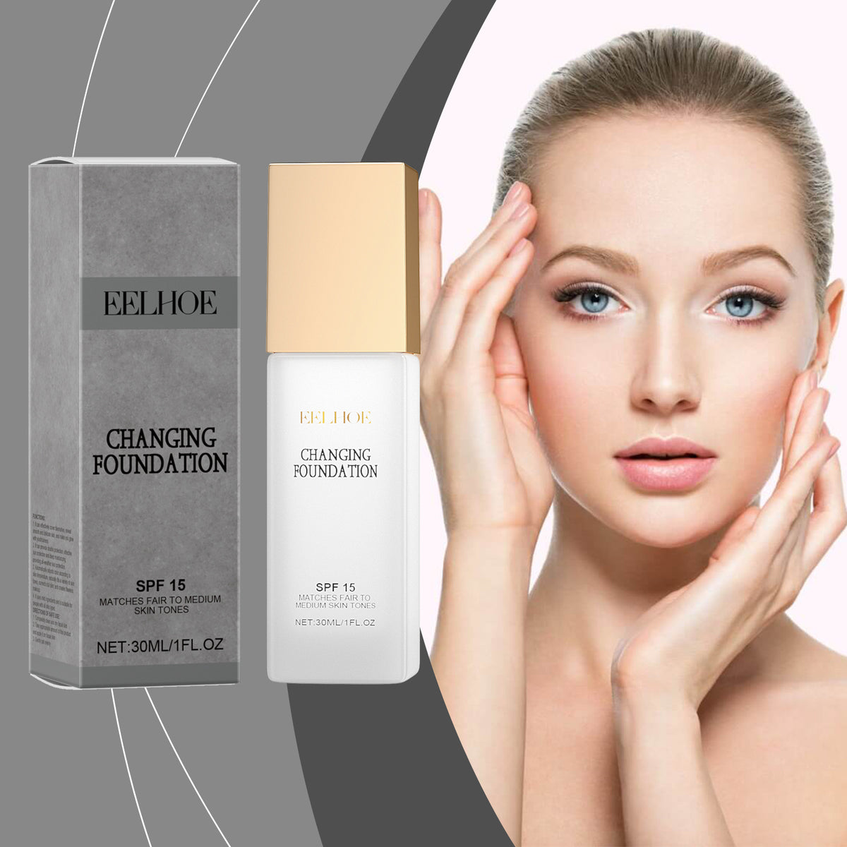Eelhoe Moisturizing And Nourishing Liquid Foundation Natural Light Concealer Brightening And Rejuvenating