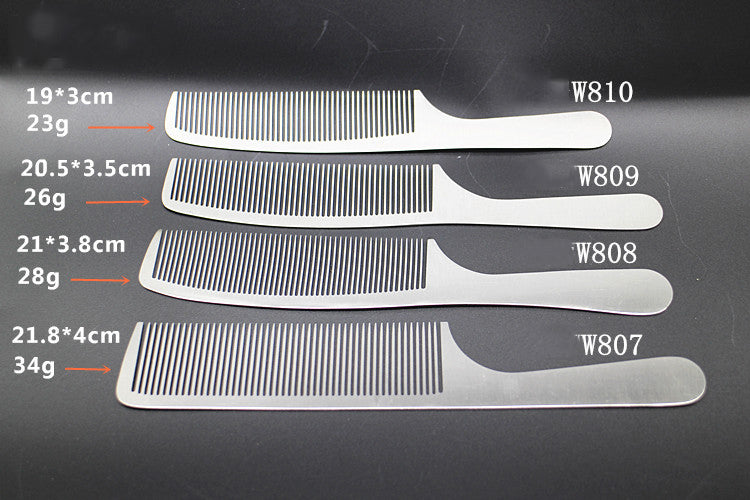 Anti-static stainless steel barber comb