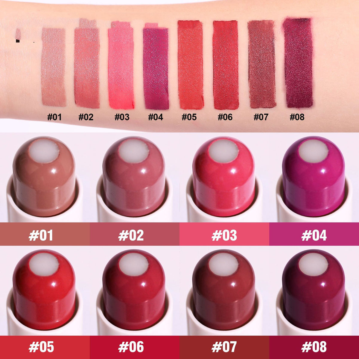 Handaiyan Moisturizing 8-color Sandwich Lipstick