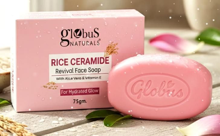 Globus Naturals Rice Ceramide, Glycolic Salicylic Acid, Kojic Acid and Saffron-Sandalwood 325gm (Pack of 4) Combo
