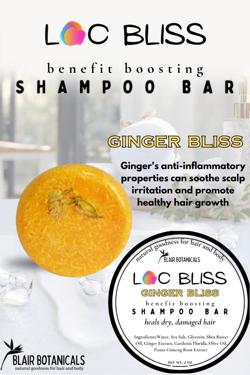 Loc Bliss Spotted Wool Flower Root Ginger Shampoo Soap