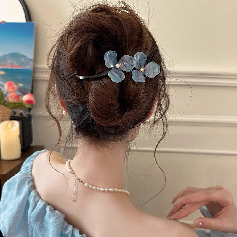 Retro Flower Back Head Updo Bobby Pin
