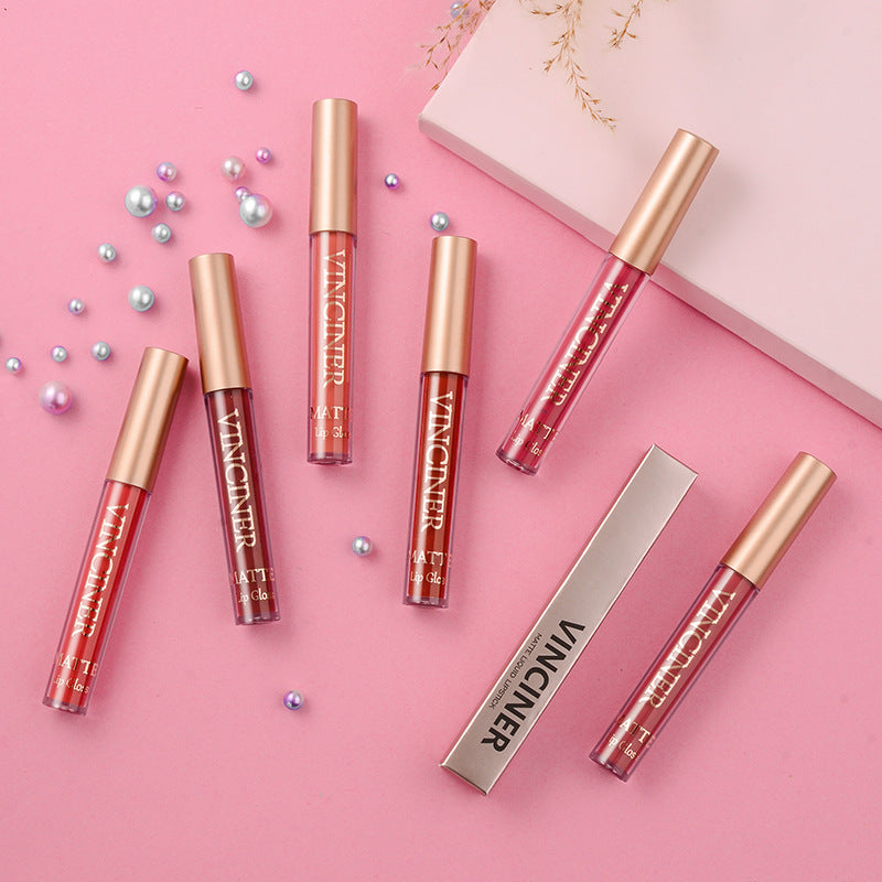 Vinciner 12 Colors Lip Lacquer Matte Liquid Lipstick Waterproof
