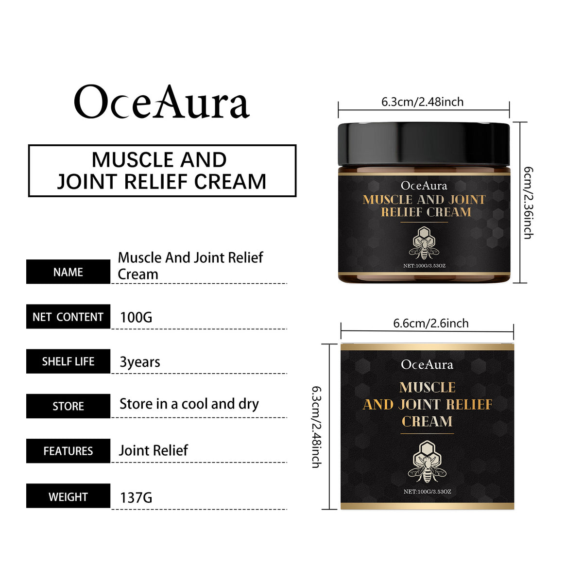 OceAura Muscle And Body Soothing Cream