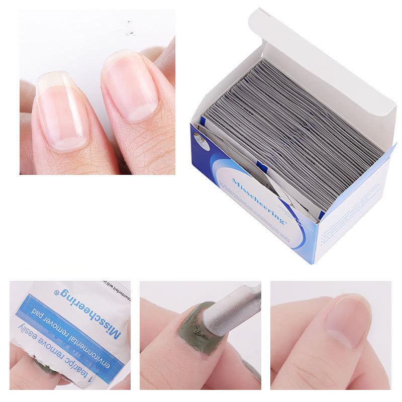 Misscheering 200 Pieces Of English Version Polish Nail Polish Glue Remover Towel