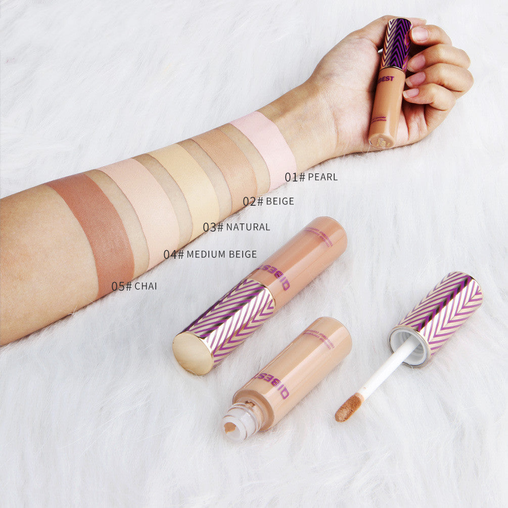 Qibest Full Cover 5 Colors Liquid Concealer Eye Dark Circles Cream Face Corrector