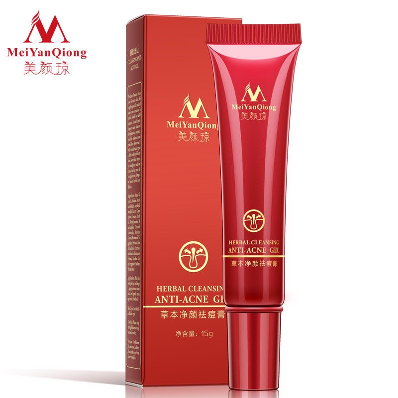MeiYanQiong herbal anti acne treatment cream, herbs reinigungsgel face scar removal acne spots skin care oily skin face
