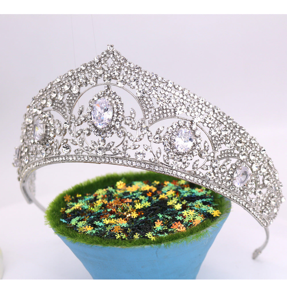 European And American Bride Crown Alloy Zircon