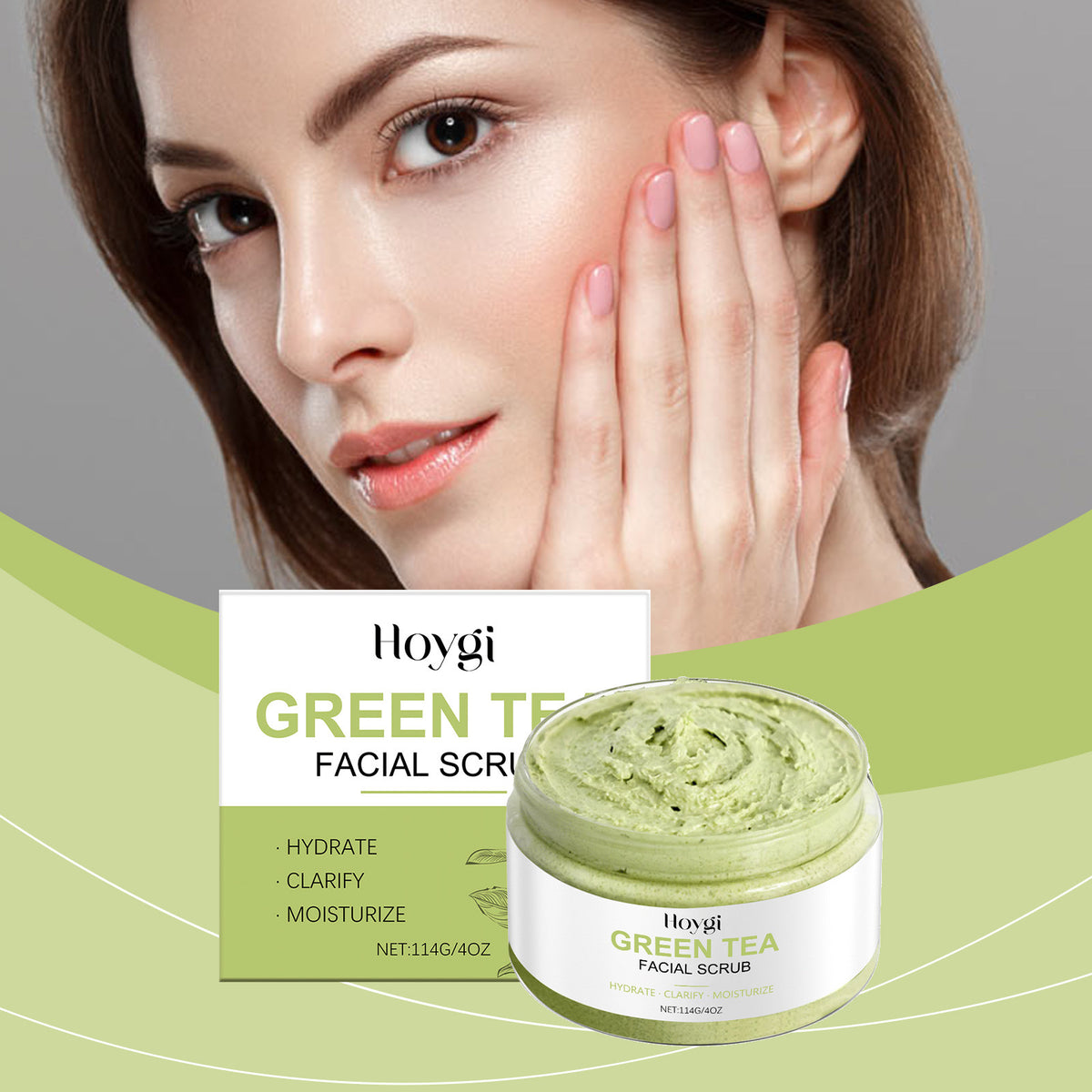 Hoygi Green Tea Facial Scrub Cream