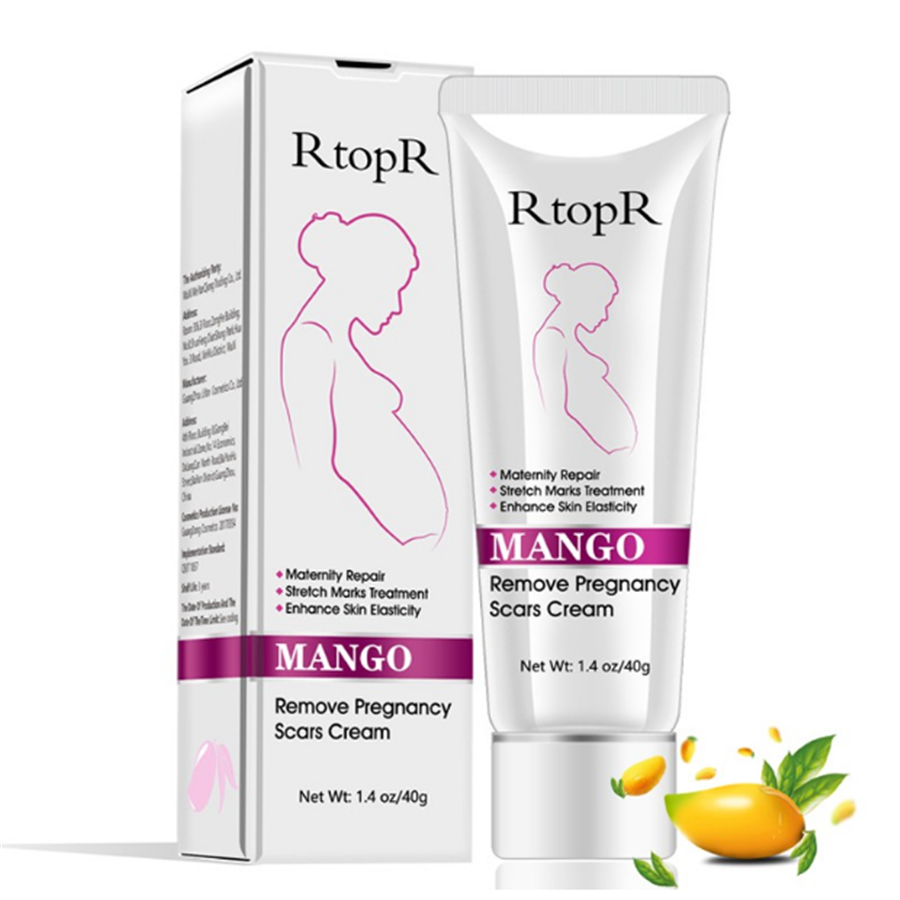 RtopR Natural Mild Non-irritating Mango Remove Stretch Mark Cream For Pregnancy Nourishing Skin Mark Slack Line Abdomen Stretch Marks Cream