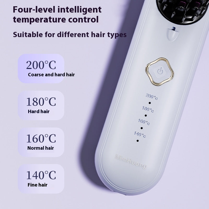 Minhuang Negative Ion Does Not Hurt Hair Straight Plywood Dual-use Electric Wireless Straight Comb