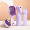 High Pressure Spray Bottle Cleaning Silicone Shampoo Brush Hollow Comb Hair Care Hair Dyeing Comb Suit