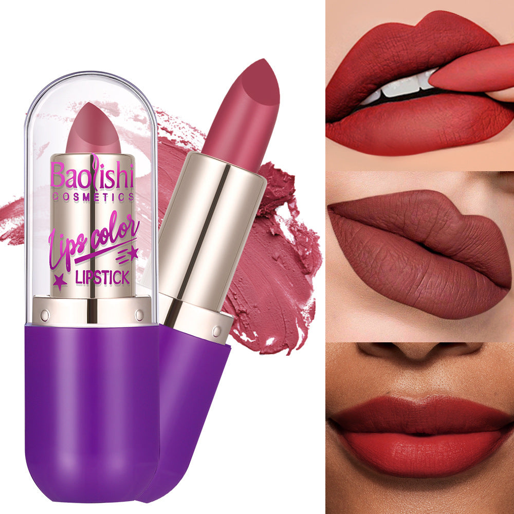 Baolishi Matte Lipstick Makeup Matte No Stain On Cup
