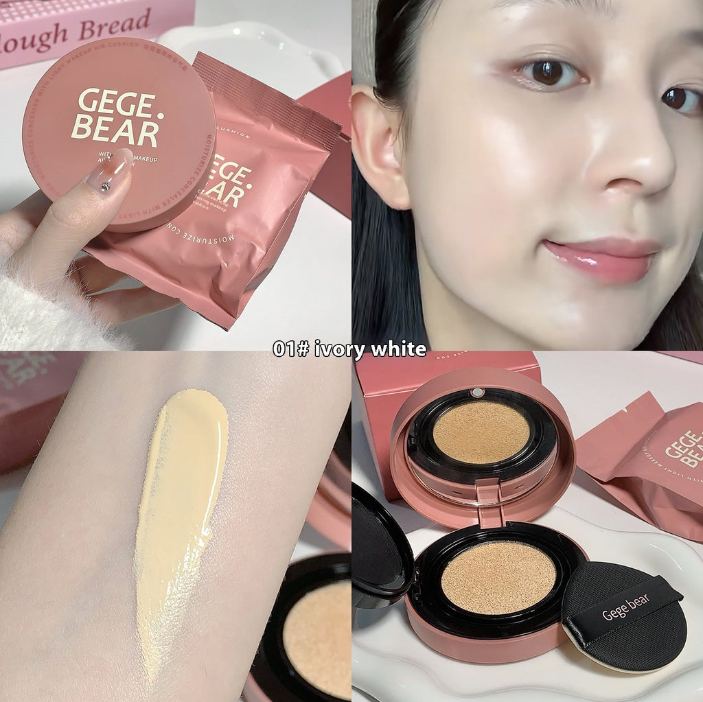 Gege Bear Light Moisturizing Concealer Makeup Cushion Foundation Matte Oil Control Natural Improve Skin Color