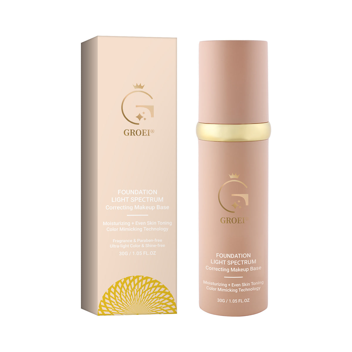 Groei Concealer And Moisturizer Nourishing Waterproof And Durable Smear-proof Makeup Non-stuck Powder Foundation