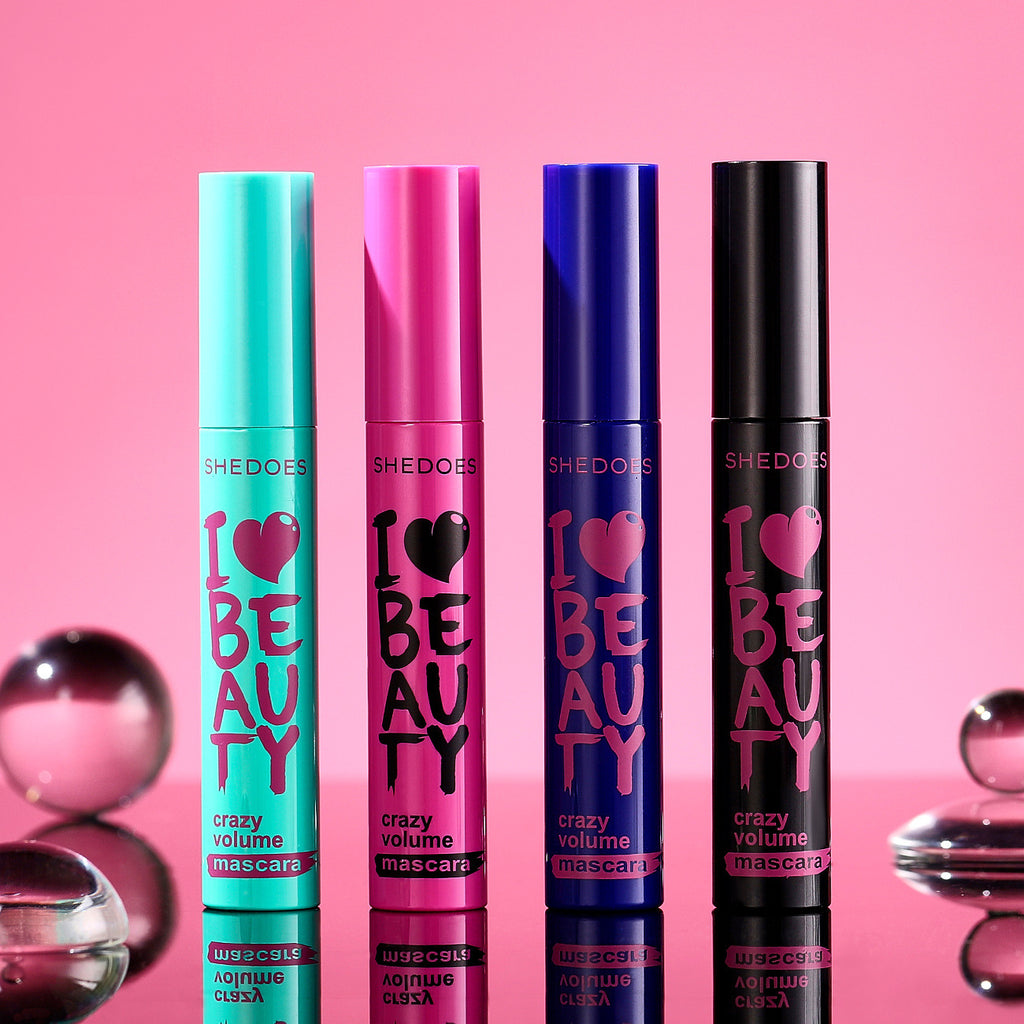 Shedoes Waterproof Thick Lengthened Not Smudge Large Capacity Four-color Mascara