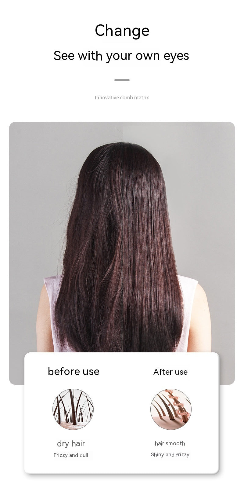 Seiko Wireless Negative Ion Straight Hair Comb