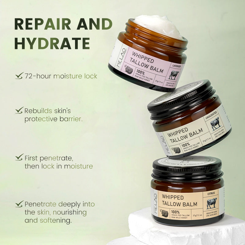 Whipped Tallow Butter Honey Moisturizing Hydrating Cream