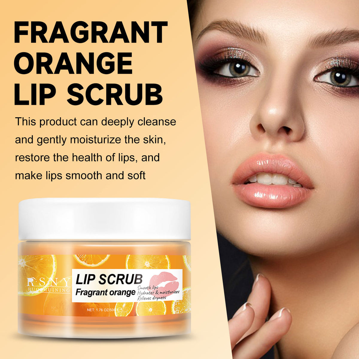 R.S.N.Y Ruoshuining 50g Fragrant Citrus Lip Scrub Cream