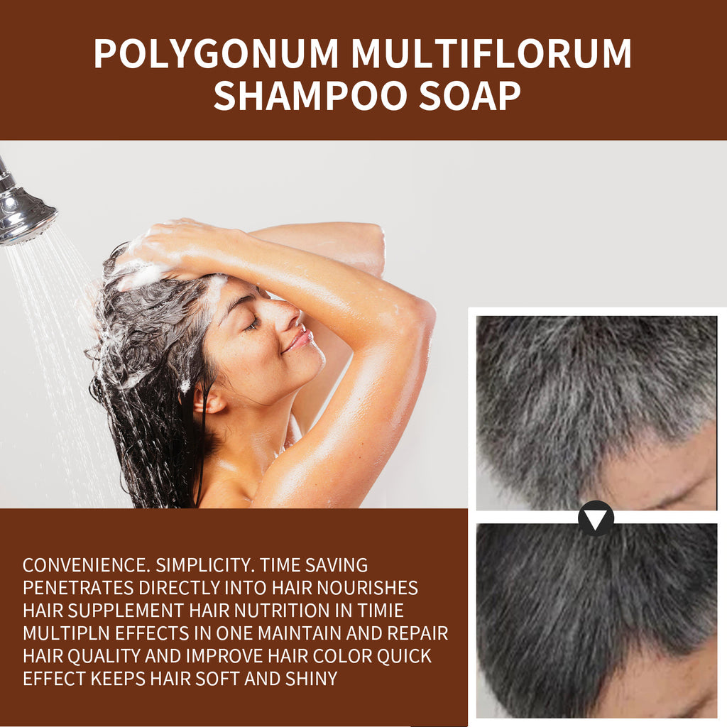Shampoo Soap Polygonum Multiflorum Nourishing Natural Darkening
