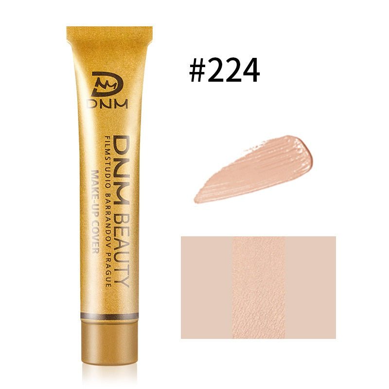 DNM Concealer Liquid Foundation Cream Cover Tattoo Blemish Skin MarksConcealer Moisturizing Full Camouflaged Natural Brighten Makeup