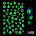 Flower New Halloween Party Luminous Adhesive Nail Stickers