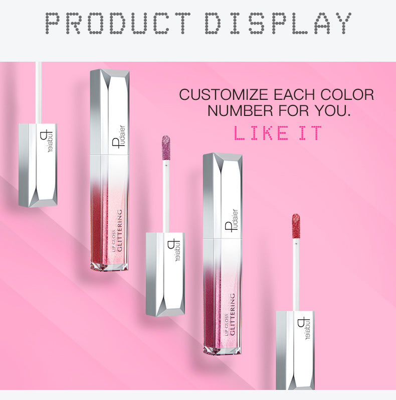 Pudaier Pearly Moisturizing Lip Glaze Future Series INS Cross-borde